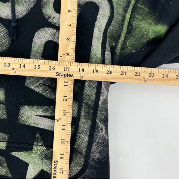 Tapout MPS Hoodie Mens Medium Black Green Y2K Cybergoth Jesse Pinkman Grunge AOP - Picture 6 of 9
